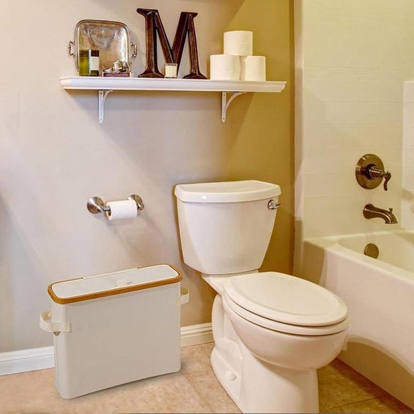 STORFEX Toilet Paper Storage Basket with Lid - Beige Carousel 5