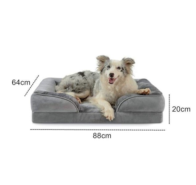 Orthopedic Dog Bed with Washable Cover - Grey Carousel 5