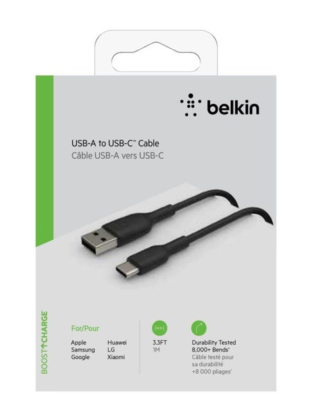 Belkin BoostUp Charge USB-A to USB-C Cable, 1M - Black Carousel 5