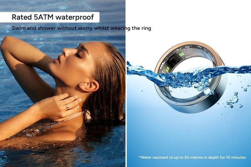 Kogan Aura Smart Ring (Rose Gold, Size 9) Carousel 2