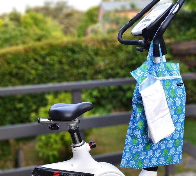 Snazzi: Wet Bag - Blue White Spiral (Large) Carousel 2