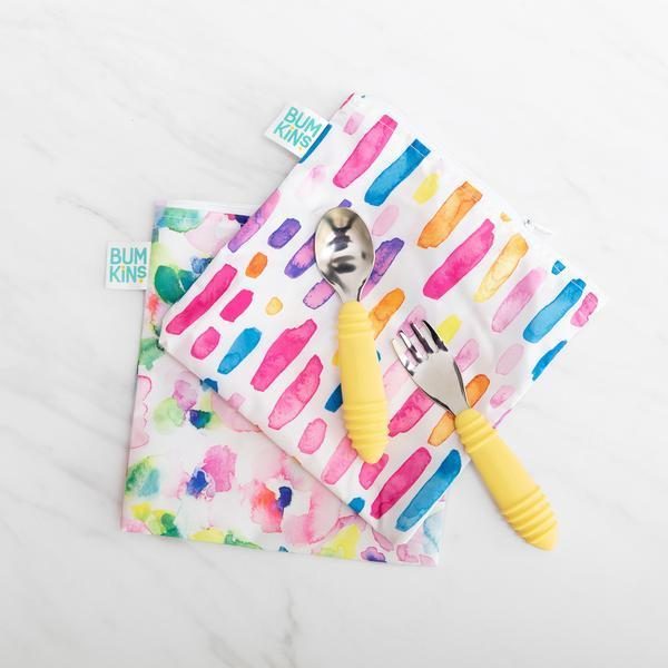 Bumkins: Spoon & Fork Set - Pineapple Carousel 2