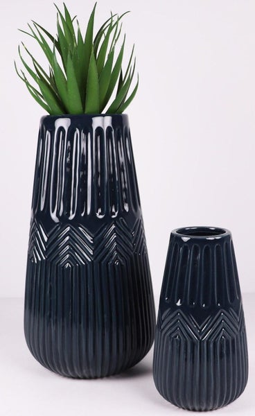Urban Products: Zari Vase - Navy (Small - 14cm) Carousel 2