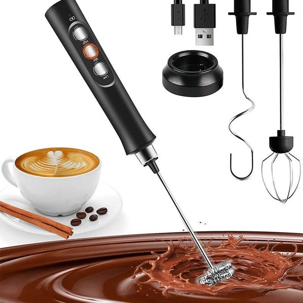 Handheld Electric Milk Frother - Black Carousel 2