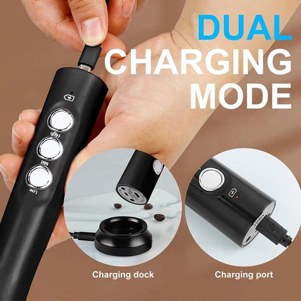 Handheld Electric Milk Frother - Black Carousel 5