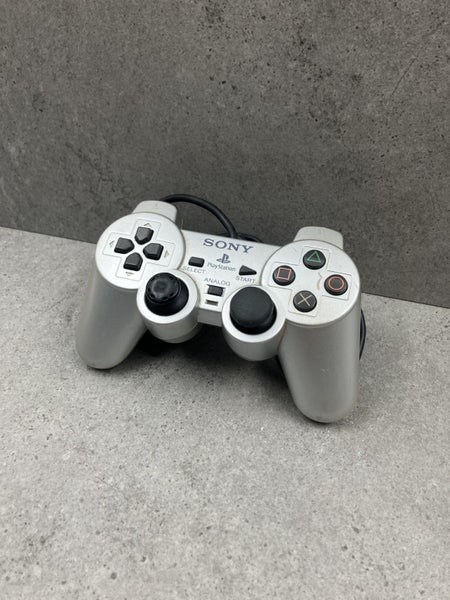 PS2 Controller PlayStation 2 (Silver + Worn Analog Stick) Carousel 1