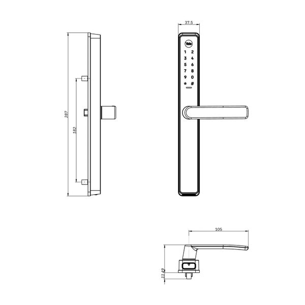 Yale Unity HD Ussl Induro Satin Stainless Steel - Available in Various Backsets Carousel 10