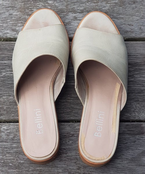 Smart Bellini Open-Toed Mules in Pale Duck-egg Blue Leather - 41 Carousel 1