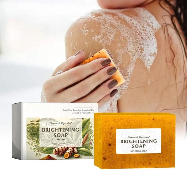 Kojic Acid Soap Turmeric Soap 1PC Dark Spot Remover for Face and Body Bath Soap Carousel 1