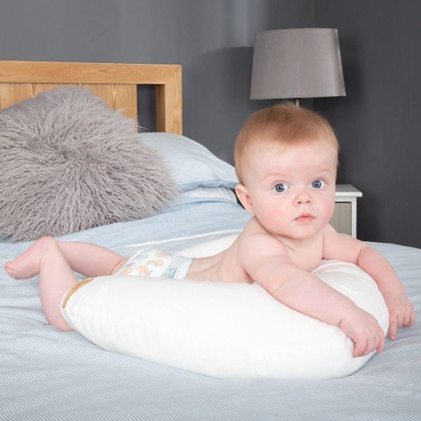 Cuddle Co: Organic Cotton Feeding & Infant Support Pillow - White Carousel 4