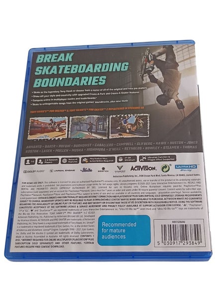 Tony Hawks Pro skater 1 + 2 PS5 Carousel 3