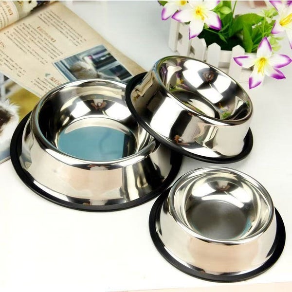 Stainless Steel Non-Slip cat bowl - Durable, Easy-Clean Feeding & Water #EC205 Carousel 1