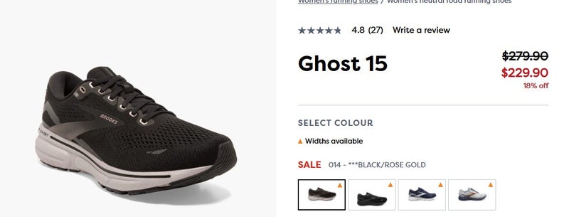 Brooks Ghost 15 Womens 8.5 Wide Fit (Like New) Carousel 2