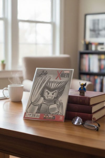 RARE STAN LEE SIGNED X-MEN #5 LEGO SKETCH VARIANT w/ COA64317399220225110