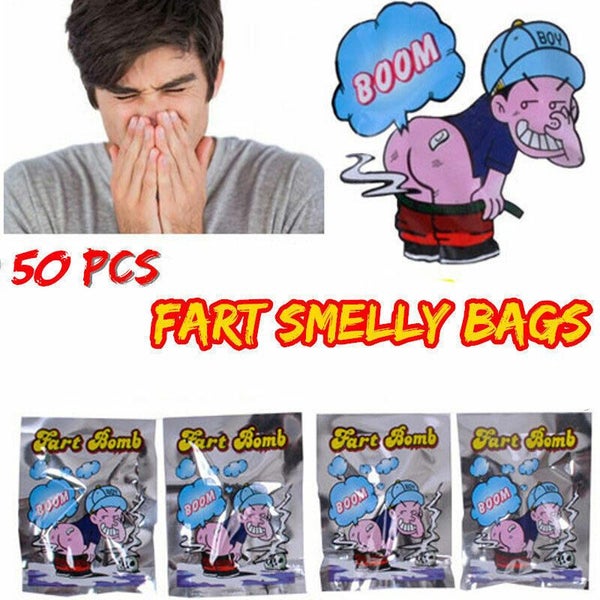 50x Fart Bomb Bombs Bag Very Smelly Novelty Stink Prank Gag Trick Joke Game Carousel 1