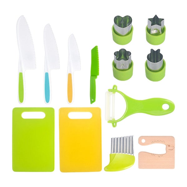 Kids Montessori Kitchen Tools Real-Toddler Safe Knives Set Perfect for Picnics Carousel 1