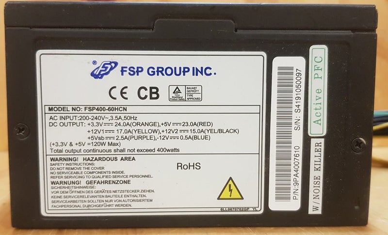 FSP 400W MAX FSP400-60HCN ATX POWER SUPPLY (PSU) Carousel 1
