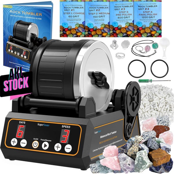 KomeStone Advanced Professional Rock Tumbler Kit Carousel 1