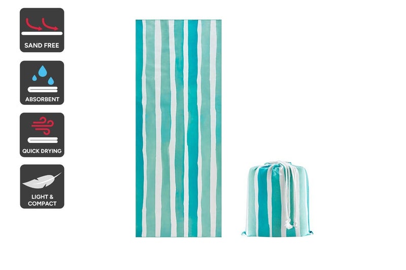 Ovela Sand-Free Quick-Dry Beach Towel (Mint Green) Carousel 2