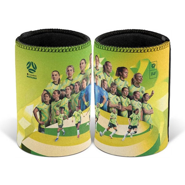 FFA Australian Soccer Matildas Team Can Cooler Stubby Holder Carousel 1