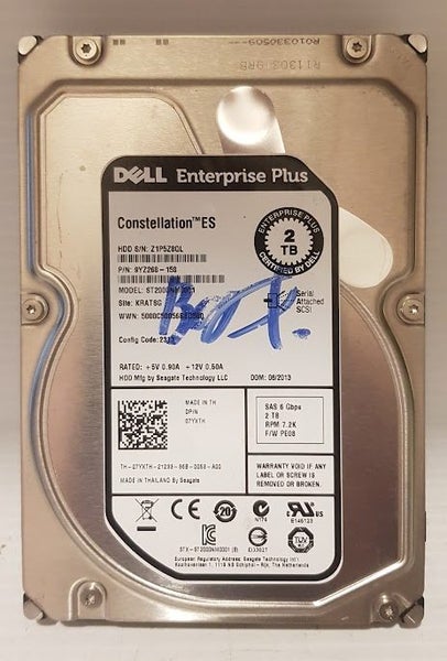 2TB DELL CONSTELLATION ENTERPRISE PLUS ES SAS HARD DRIVE 3.5" ( ST2000NM0001 ) Carousel 1