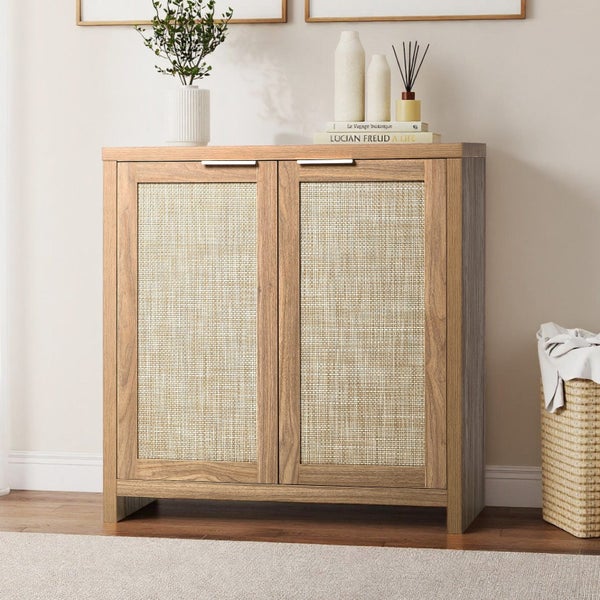 Buffet Sideboard Rattan Storage Cabinet Cupboard Kitchen Hallway Table Carousel 1