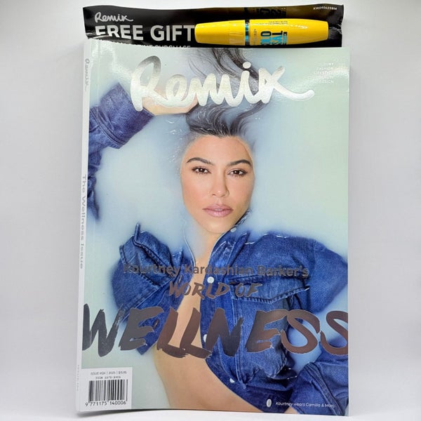Remix Wellness Issue (Issue #124, Kourtney Kardashian Barker) with Free Mascara64325317409411110