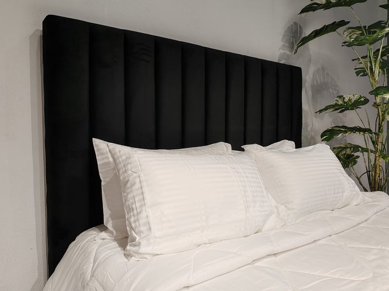 Victor Free-Standing Headboard - King Size - Black Velvet Carousel 2