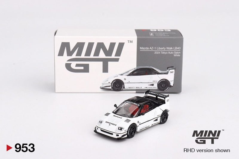 Mini GT Mazda AZ-1 Liberty Walk LB40 White 2024 Tokyo Auto Salon Carousel 1