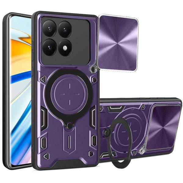 Xiaomi 15T Ring Kickstand Case w/ Camera Cover [Purple] Carousel 1