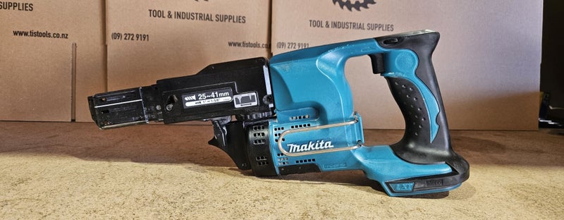 Makita Ex Demo DFR450ZX 18V LXT Auto-feed Screw Driver - Good Condition Carousel 1