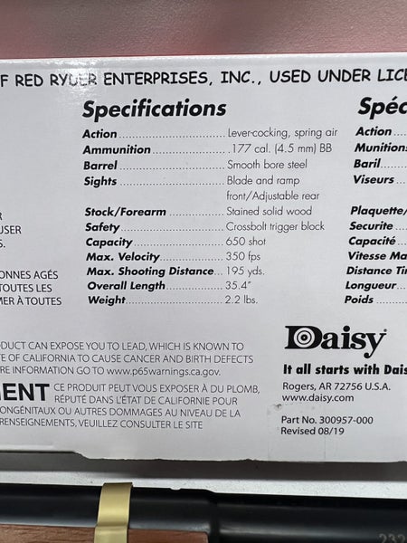 Daisy Red Ryder 650 Shot BB Gun Carousel 2