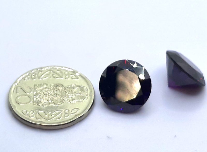 2 x Purple Cubic Zirconia Carousel 2