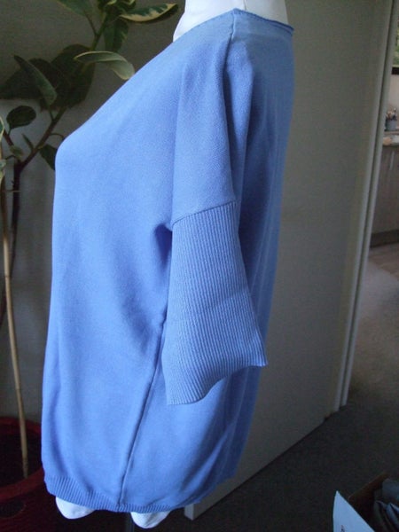 Gorgeous Brand New Sky Blue Short Sleeve Top Sz M Carousel 2