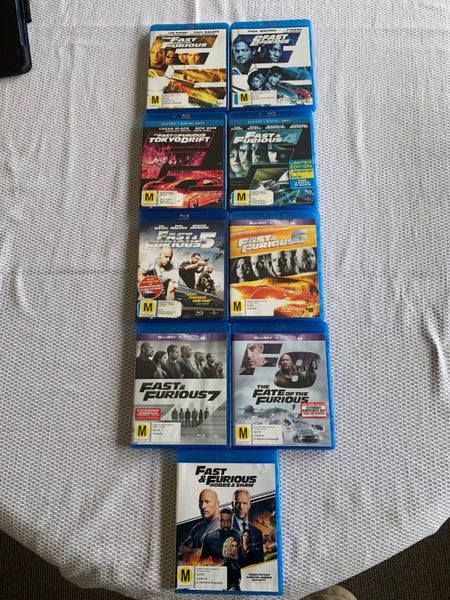 Bulk Blue Ray Bundle 1 - Fast And Furious 1 to 8 plus Hobbs and Shaw64328506025729110
