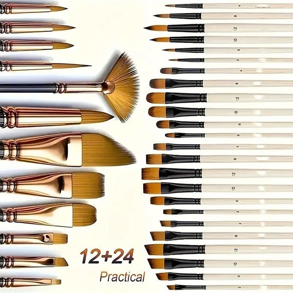 36pcs Professional Artist Painting Brush Set Carousel 1