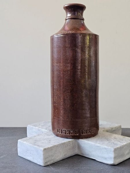 Antique "Meeks Ink" 20oz Stoneware Bottle Circa.1886-1920's. Lovely Order. Carousel 1