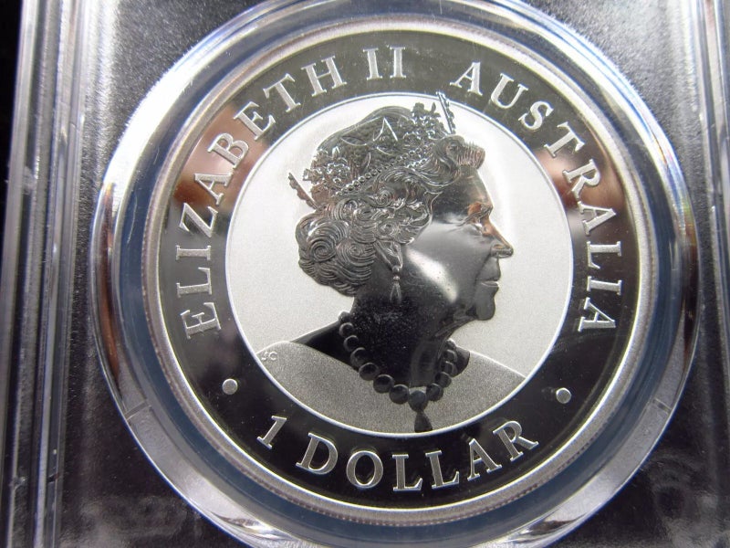 Australia 2022-P PCGS MS70 1 Oz Silver First Day Issue Kookaburra Coin Carousel 4