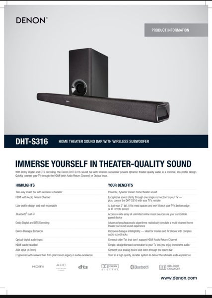 LG 55" CS OLED + DENON 2.1 SOUNDBAR (DHT-S316) + FULL MOTION WALL BRACKET64331609494658113