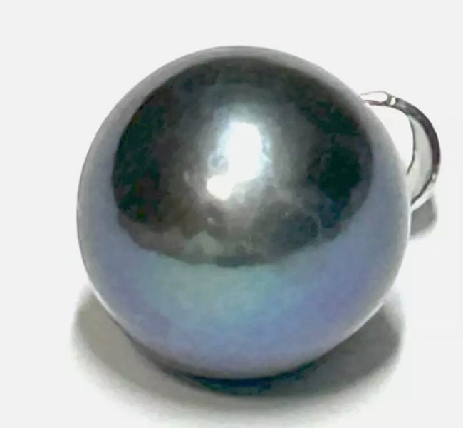 Teardrop 10.2 x 13mm Tahitian Peacock Gray Green Pearl Pendant Carousel 2