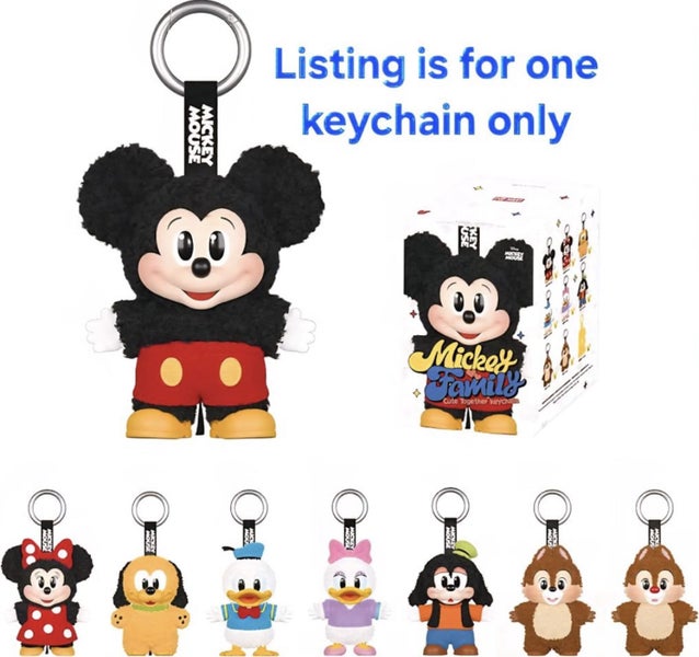 DISNEY MICKEY FAMILY CUTE TOGETHER KEYCHAIN BLIND BOX / POP MART - GOOFY! Carousel 2