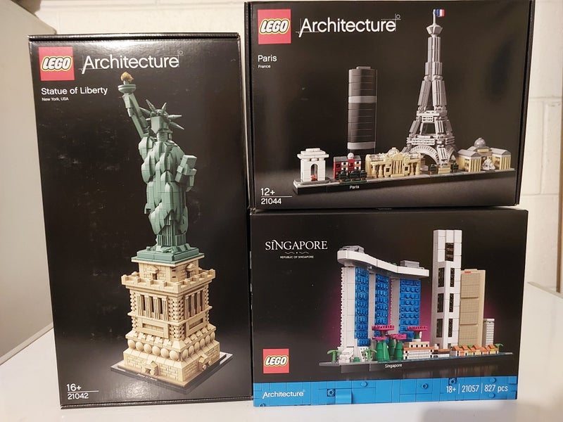 LEGO ARCHITECTURE- STATUE OF LIBERTY, SINGAPORE & PARIS (AfterPay Available)64332974199297110