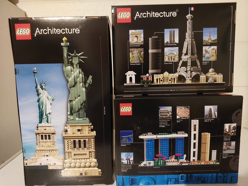 LEGO ARCHITECTURE- STATUE OF LIBERTY, SINGAPORE & PARIS (AfterPay Available)64332974199297111