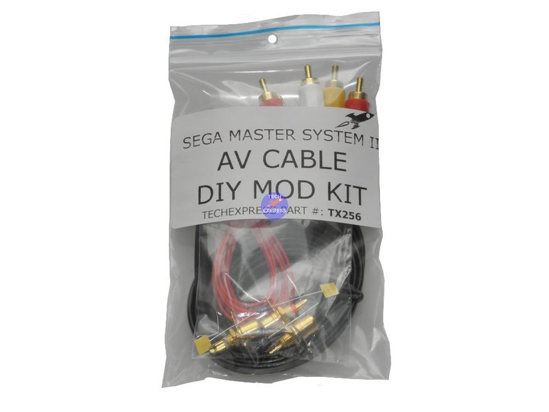 Sega Master System 2 Composite Audio Video AV RCA Cable DIY Mod upgrade Kit Carousel 1