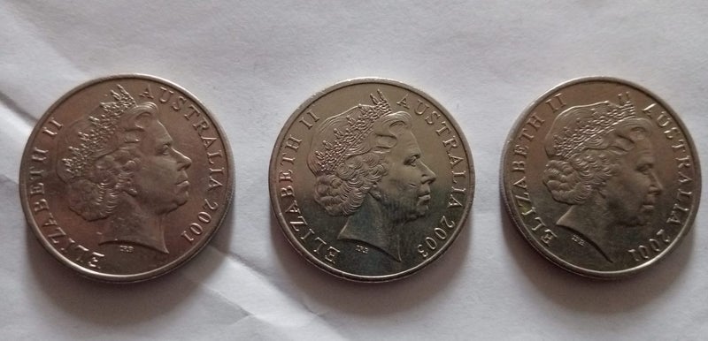 3 x commemorative Australia 20 cent coins Carousel 2