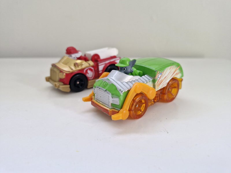 2x Paw Patrol Vehicles - Marshall & Rocky Carousel 2