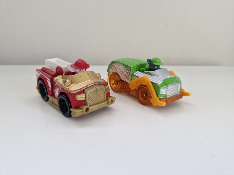 2x Paw Patrol Vehicles - Marshall & Rocky Carousel 1