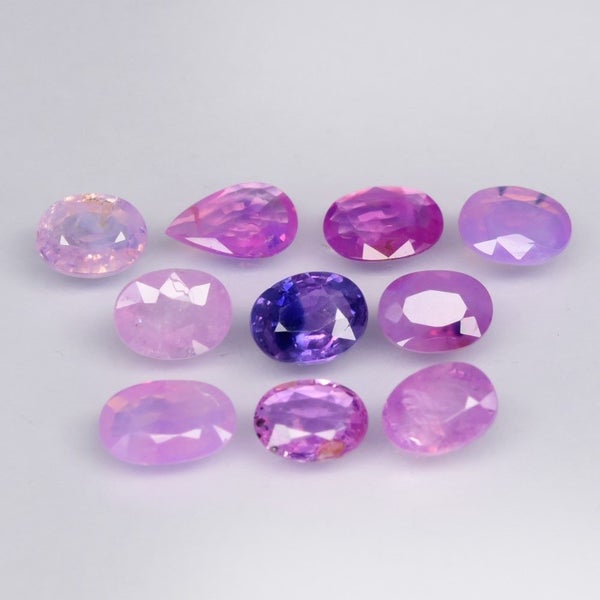 $1 RES * Buy Now $1,599.00 * 3.46ct 10pc Pear Oval SAPPHIRE Gemstone Loose64338675621889110