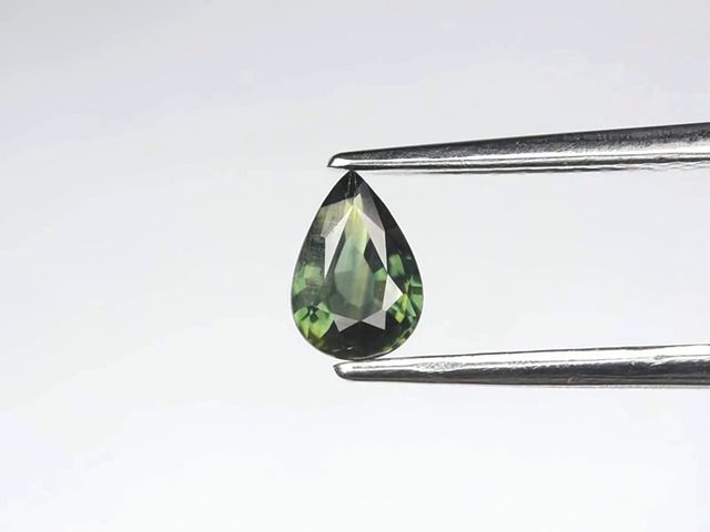 $1 RES * Buy Now $1,200.00 * 0.48ct UNHEATED Green Pear Sapphire Loose Gemstone64338890621826114