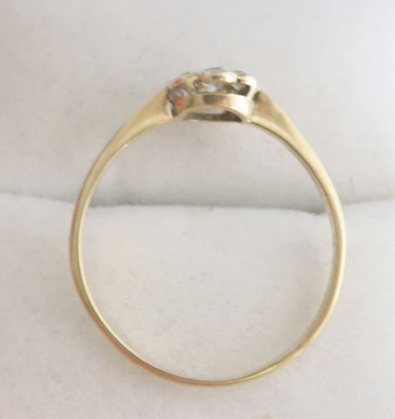 Edwardian flower cluster plat/18ct old European cut diamonds Carousel 5